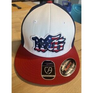 Cap America Premium Line "1776" Red/White & Blue Flex Fit Ball Cap Size L/XL-NWT